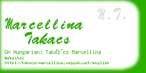 marcellina takacs business card